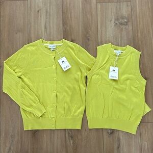 NWT! - FREE ASSEMBLY Cardigan Sweater & Sweater Shell 2-piece SET in Key Lime